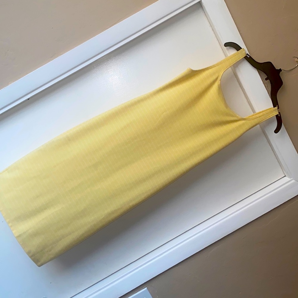 Yellow mid length dress